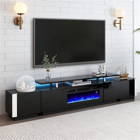 Amazon Amerlife Large Fireplace Tv Stand Set With