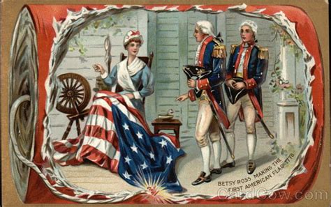 Betsy Ross Making the First American Flag 1776 Patriotic