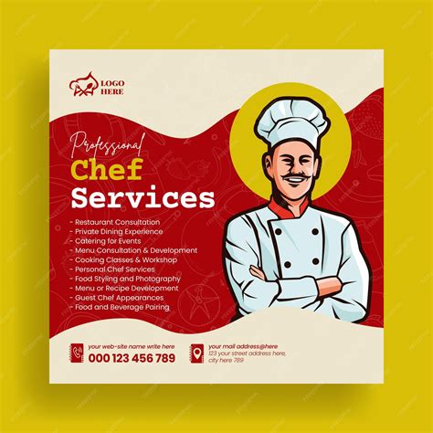 Premium Vector Restaurant Chef Hiring Social Media Post Banner And