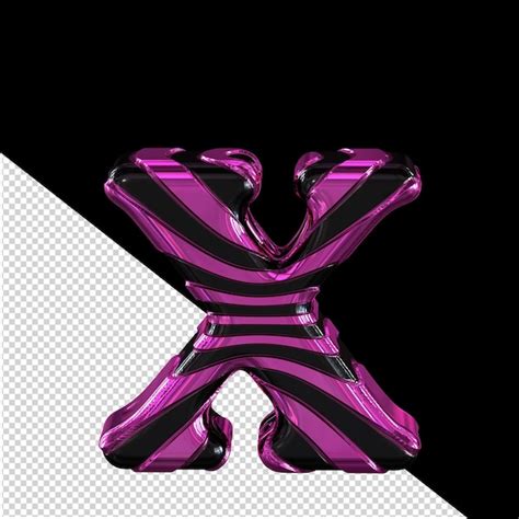 Premium Psd Black And Purple Symbol Letter X