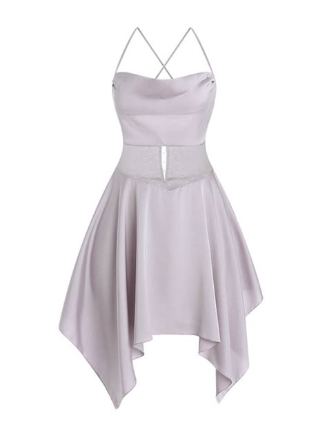 A Adele Silk Babydoll Dress Purple DAMIKO Sexy Lingerie Online Malaysia