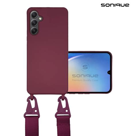 Θήκη Σιλικόνης με Strap CarryHang Sonique Samsung Galaxy A55 5G Μπορντώ