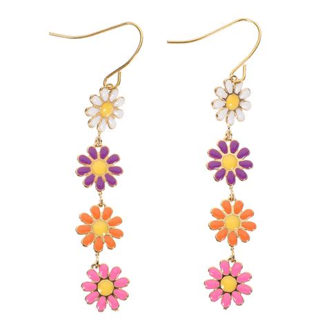 Daisy Dangle Earrings For Women 1 Pair Ebay