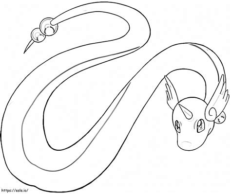 Free Dragonair Pokemon Coloring Page