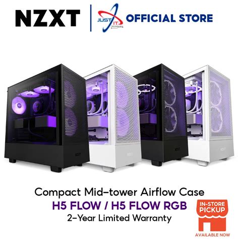 Nzxt H5 Flow H5 Flow Rgb Compact Mid Tower Airflow Gaming Case