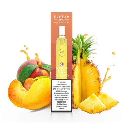 Elfbar T Pineapple Peach Mango Sigaretta Elettronica Usa E Getta