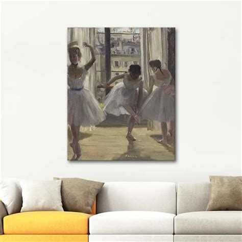 Three Dancers In An Exercise Hall By Edgar Degas As Art Print CANVASTAR