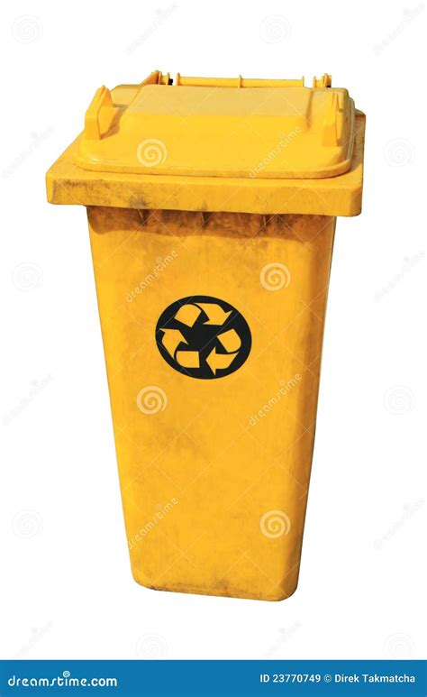 Yellow Recycle Bin Royalty Free Stock Images Image 23770749