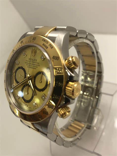 Rolex Daytona Two Tone Diamond Dial Men S Watch For Sale At Stdibs