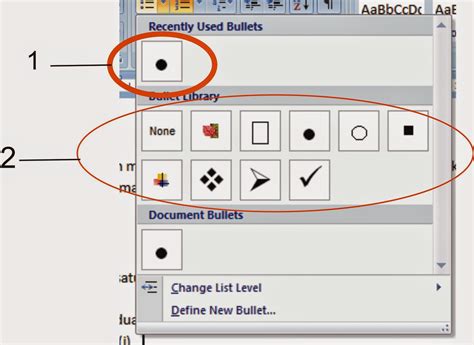 Menggunakan Bullets And Numbering Dalam Microsoft Word Belajar