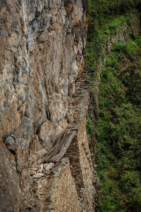 Path To Inca Bridge Urubamba Machu Picchu Peru Stock Image Image