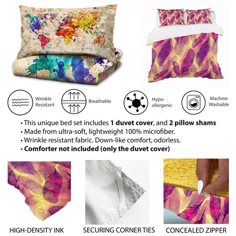 Designart Hand Drawn Floral Pattern Modern And Contemporary Bedding Set Duvet Cover And Shams