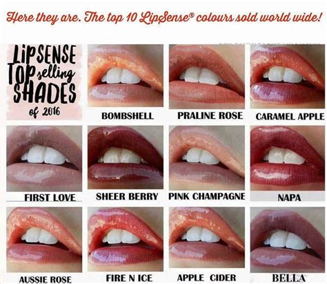 Lipsense Color Chart