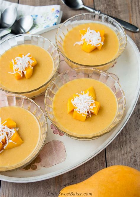 Mango Pudding (video) - Little Sweet Baker