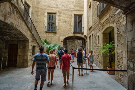 Panoramic View Of The Interior Of Museu Picasso De Barcelona The Museum