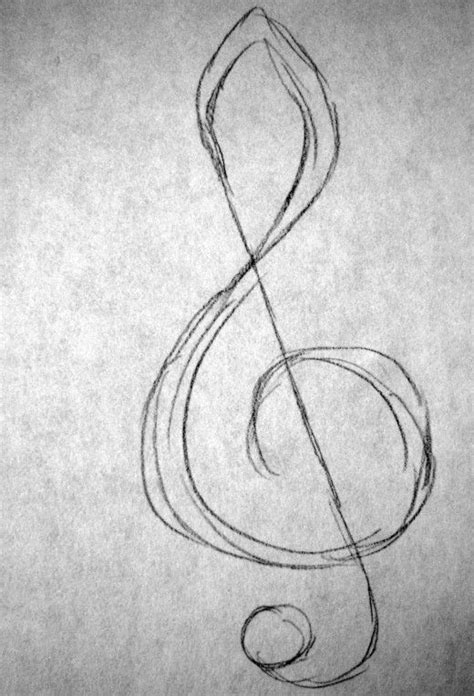 How To Draw A Treble Clef Step By Step Instructions Drawings Step