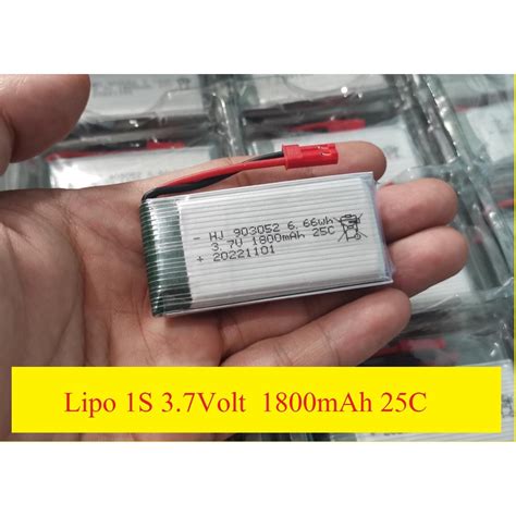 Jual Baterai Battery Lipo 1s 37v 37volt 1800mah 25c Drone Quadcopter