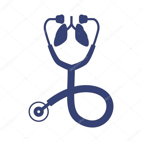 Lungs Stethoscope Medical Care Design ⬇ Vector Image By © Djv Vector