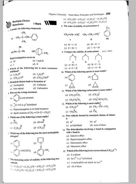 Organic Chemistry Some Basic Principles And Techniques Multiple Cho