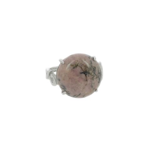 Bague Rhodonite Et Argent Collection Lady M Minerals Store