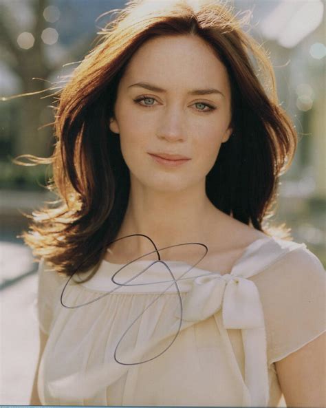 Emily Blunt Signed Autograph X Photo A Quiet Place Beauty Rare