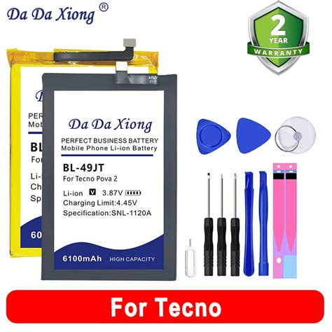 BL 58BT BL 49HT Battery For Tecno Camon Spark Pova Phantom POP 2 4 6 7