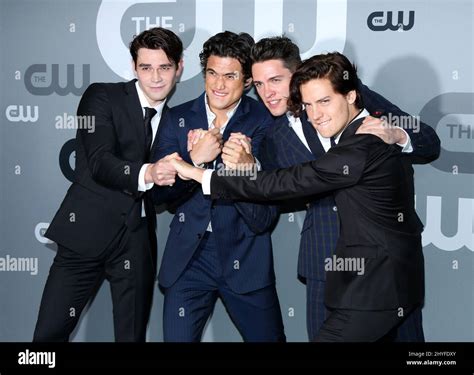 Kj Apa Charles Melton Casey Cott And Cole Sprouse Attends The Cw