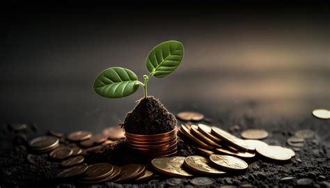 Growing Money Plant On Coins Finance And Investment Concept