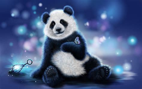 Lindo panda, lindo, panda, abstracto, animales, naturaleza, Fondo de pantalla HD | Peakpx