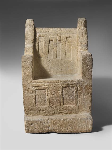 Limestone Votive Throne Cypriot Archaic The Metropolitan Museum