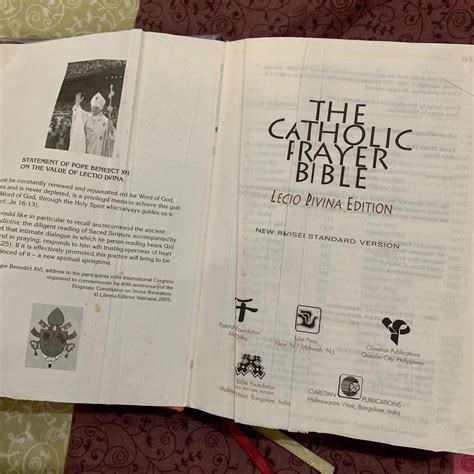 The Catholic Prayer Bible Lectio Divina Edition Hobbies And Toys