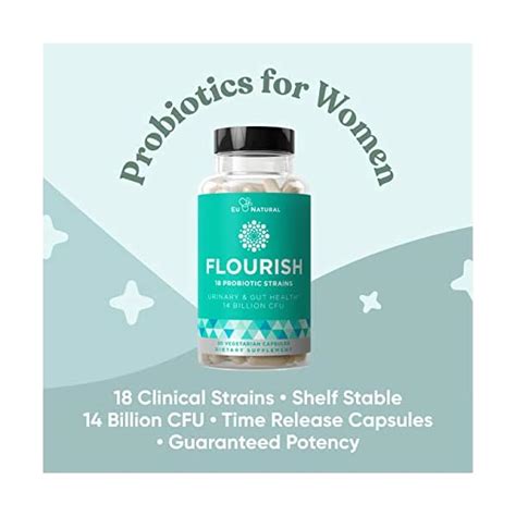 Flourish Probiotics Prebiotics For Women Gut Digestion Urinary