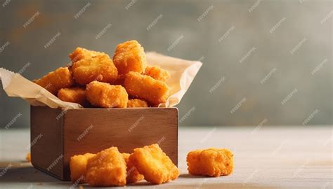 Premium Ai Image Chicken Nuggets In Cardboard Box Food Delivery Service Fried Chicken Legs In