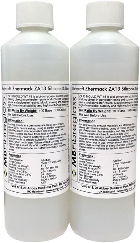 Polycraft ZA13 Translucent RTV Addition Cure Silicone Rubber 1kg Kit