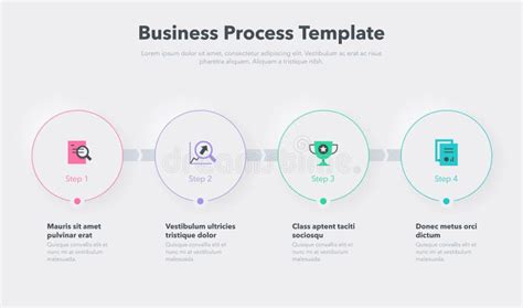 Business Process Cycle Template With Four Steps Stock Vector Illustration Of Layout Commerce