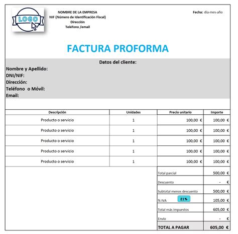 Factura Proforma En Solo Unos Pocos Pasos