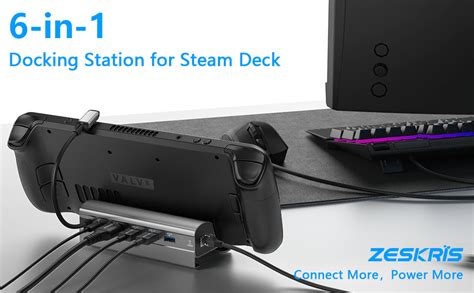 Dockingstation für Steam Deck ZESKRIS 6 in 1 Steam Deck Dock mit 4K