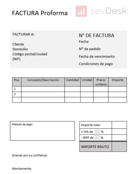 Qu Es Una Factura Proforma Y Para Qu Sirve Sevdesk 93600 Hot Sex Picture