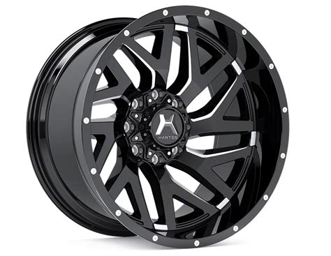 Hartes Metal Titan XD Stealth Gloss Black Milled 6 Lug Wheel Left