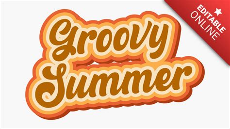 Groovy Font Text Effects, Editable Designs, PSD, Vectors and Fonts