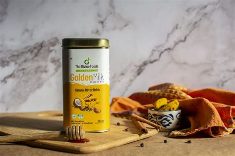 The Divine Foods Natural Golden Milk Latte Instant Mix Made With