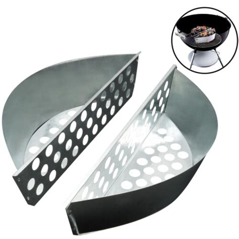 Geezy 2pcs Steel Bbq Grill Basket Charcoal Briquette Holders For Barbequefuel Holder On Onbuy