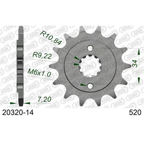 01026505 Afam Kit Chaine Acier Honda Crf 250 L 2012 2021 Pignons 14