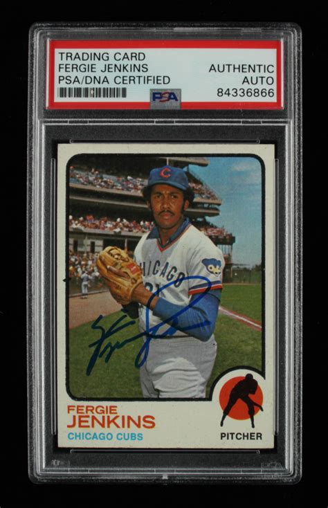 Ferguson Jenkins Signed Topps Psa Encapsulated Pristine