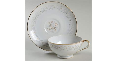 Serenade Footed Cup Saucer Set By Empress Japan Replacements Ltd