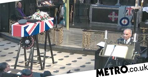 Watch: Mourners pay tribute to RAF hero Peter Brown at funeral in ...