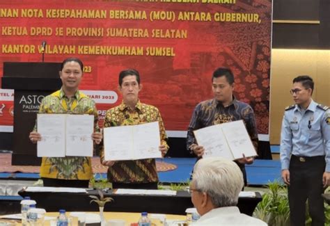 Dprd Banyuasin Mou Dengan Kanwil Kemenkumham