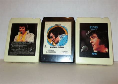 Elvis Presley 8 Track Tapes Lot Of 3 Almost In Love Canadian