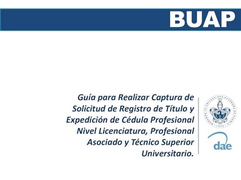 Pdf Gu A Para Realizar Captura De Solicitud De Cmas Siu Buap Mx