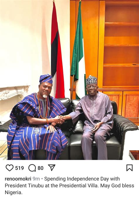 Reactions As Reno Omokri Meets With Tinubu